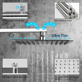 Bathroom 2 Function Wall Mounted Thermostatic Shower Faucet Set 10 inch chrome Rain Misty Shower Head Kit Set